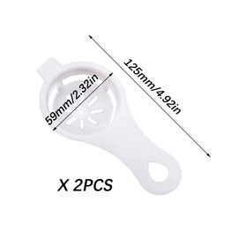 Egg Separator, 2 Pcs Egg Yolk White Separator, Egg White Separator, Egg White Filter, Kitchen Baking Tool