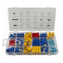 Dapetz ® 360 Pc Insulated Assorted Electrical Wire Spade Set Male/Female Insulated Terminals + Crimp Spade Wire Connector Kit Pack Spade Bullet Butt Fork Wire Connectors Terminals for Electrical Wiring