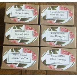 Begonia Botanicals Soaps 6 Bar Assortment Pack 4 Oz Bars Organic Ingredients #4
