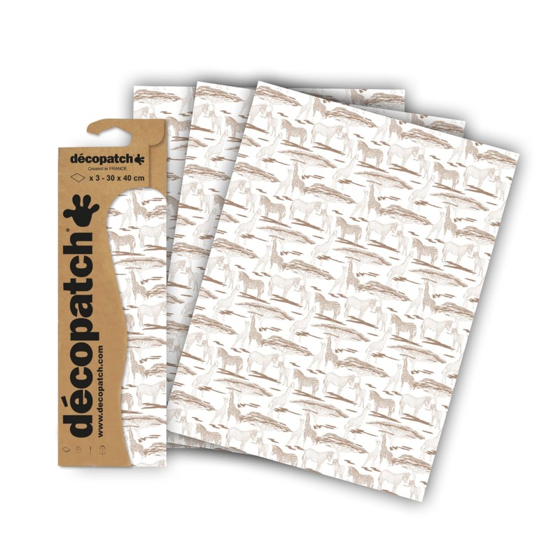 Décopatch C881C - A pocket of 3 paper sheets -