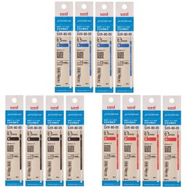 Mitsubishi Pencil, Ballpoint Pen Refill, Black, Red, Blue, Jet Stream, Multi-Color Multifunctional, SXR-80-05, 0.02 inches (0.5 mm) SXR8005K