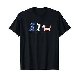 Dachshund 4th of July Dog Patriotic USA Flag Man Woman T-Shirt