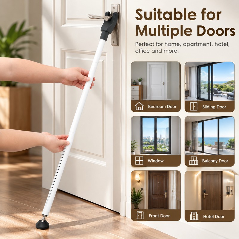 Adjustable Door Security Bar for Sliding Patio Doors – 44–55