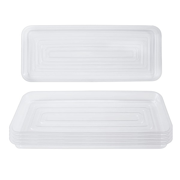Idyllize Rectangular 5 Pieces of 15 by 6 Inch Clear
