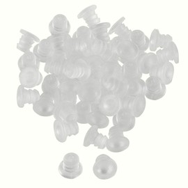 uxcell 50pcs 5mm Soft Clear Stem Bumpers Glide, Patio Outdoor Furniture Glass Table Top Anti-collision Embedded