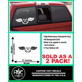 2 Pack - ABE: Aviation Boatswain's Mate Launch/Recovery |Vinyl Decal| 11 Inches Wide by 3.5 HOM2233A.021 Yellow