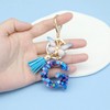 Mlouye Blue Letter Keychains for Women Backpack Purse Bag Charm,