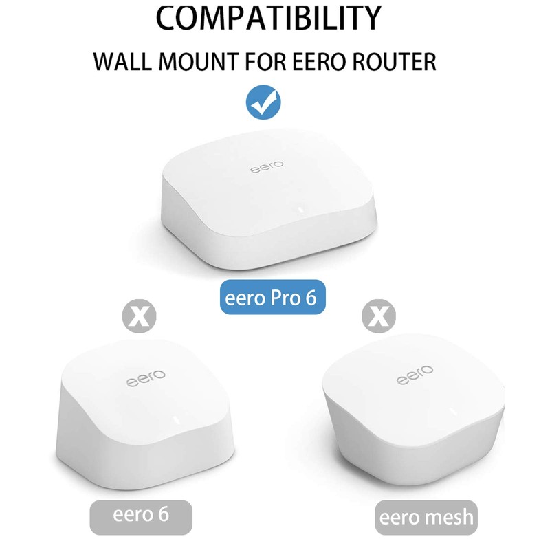 Screwless Wall Mount for eero Pro 6 tri-Band mesh Wi-Fi