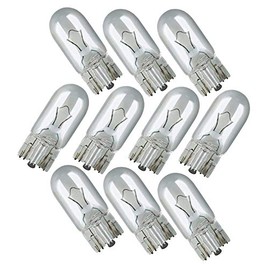 10 x Quality Car Push Fit 501 Wedge Base 12 Volt 5 Watt Capless Sidelight Bulbs