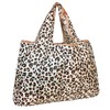 Bowbear Foldable Nylon Reusable Shopping Grocery Bag, Leopard Print, Large