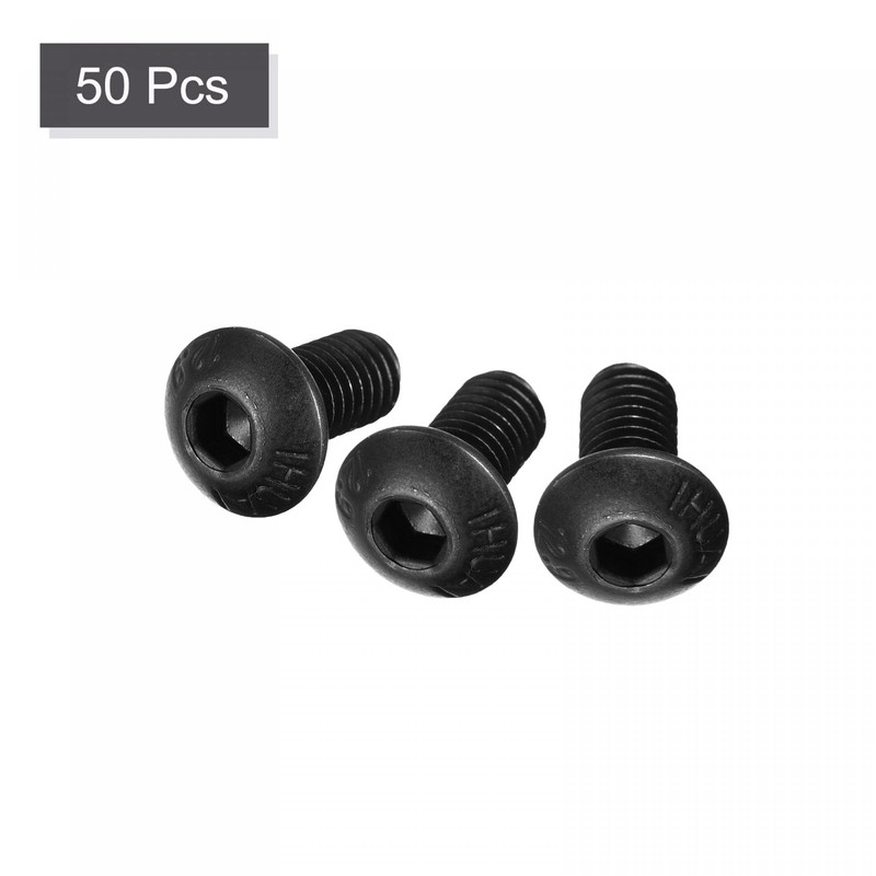 TA-VIGOR 50Pcs M5 x 10mm Alloy Steel Button Head Hex