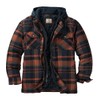 Legendary Whitetails Men's Flannel Shirt Jacket Quilted with Hood Polyfill