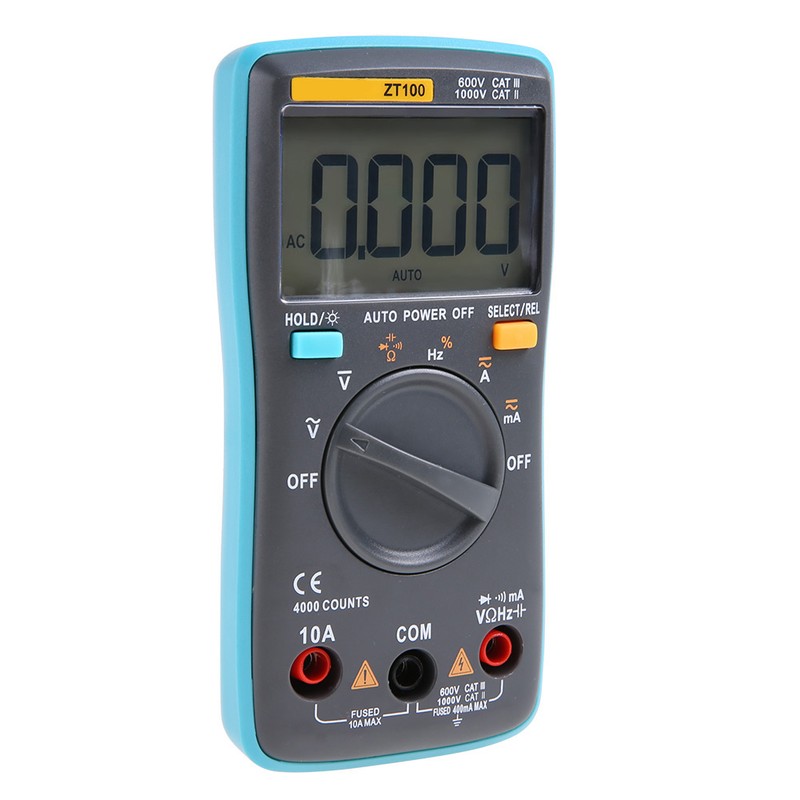ZT100 4000 Counts Portable Mini Auto Digital LCD Display Testing