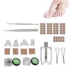 Ingrown Toenail Lifter Set Toenail Patch Sleeves Tweezers Stainless Steel