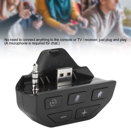 Stereo Headset Adapter for One, 3.5 mm Headphone Adapter, Stereo Adapter, Headphones Controller, Sound Enhancer Converter with Game Control Synchronisation (Black)