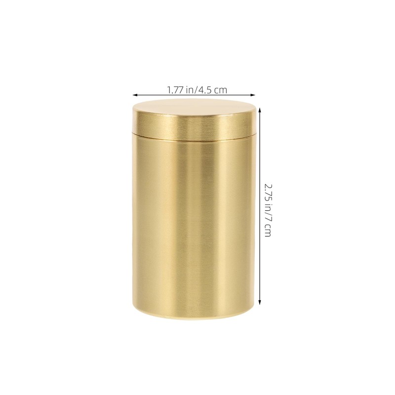 Brass Tea Canister Tea Leaf Jar - Coffee Bean Container