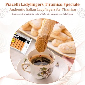 PIACELLI 2 Pack of Sovaiardi Traditionally Baked Ladyfingers Made from Natural Ingredients - Sponge Lady Fingers for Tiramisu - Sweet & Light Champagne Ladyfingers 7oz/each