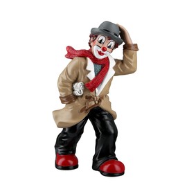 GILDE Clown Stormy Times Made of Resin - Decorative Figure Collectible Figure - 15 cm High, Multicoloured