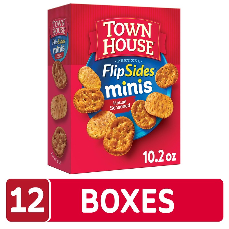 Town House FlipSides Minis Oven Baked Crackers, Lunch Snacks, House