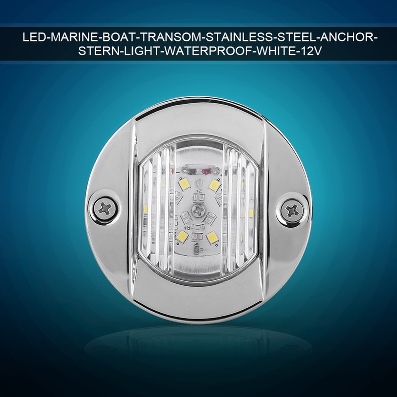 12V Marine Boat Transom White LED Stainless Steel Waterproof Anchor