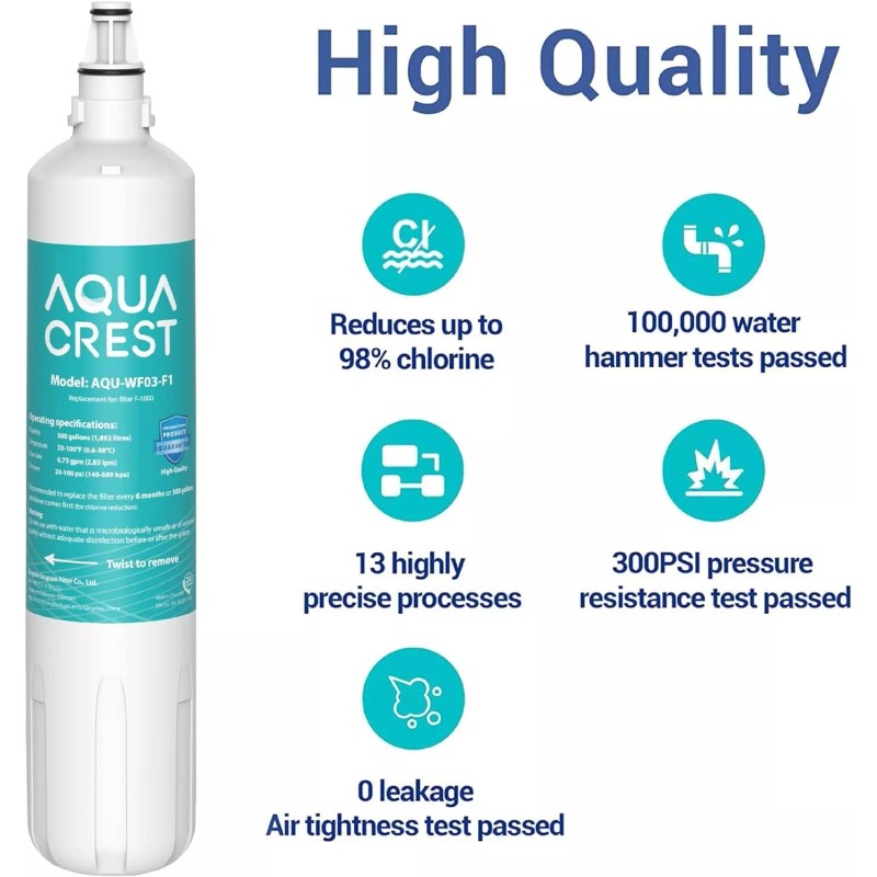 AquaCrest AQUA CREST F-1000, 4204490 Under Sink Water Filter, Replacement