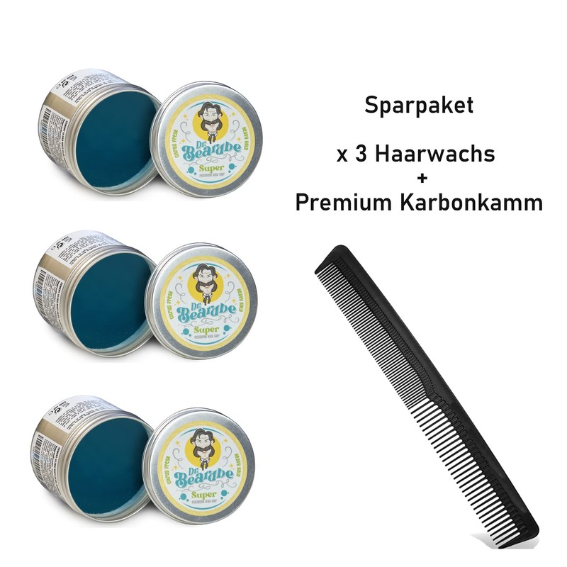 BEARDBE Super Strong Hair Wax Pack for All Hair Types