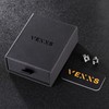 VEXXS Men's Earrings, 925 Silver, CZ Diamond, K14, Simple, Gold,
