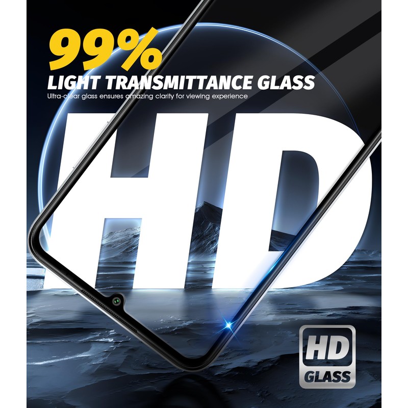 Orzero (3 Pack) Tempered Glass Screen Protector Compatible for Cricket