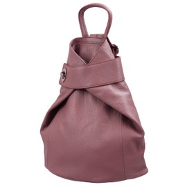 SH Leder Pamela G2517 Lightweight Genuine Leather Women's Backpack City Backpack Daypack in Grained Cowhide Leather 29 x 34 cm, Cognac