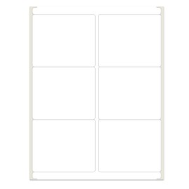 PACKZON® Shipping Labels for Laser & Inkjet Printers, 3-1/3 x 4 Inch Self Adhesive Labels 6 Up (3000 Labels / 500 Sheets)