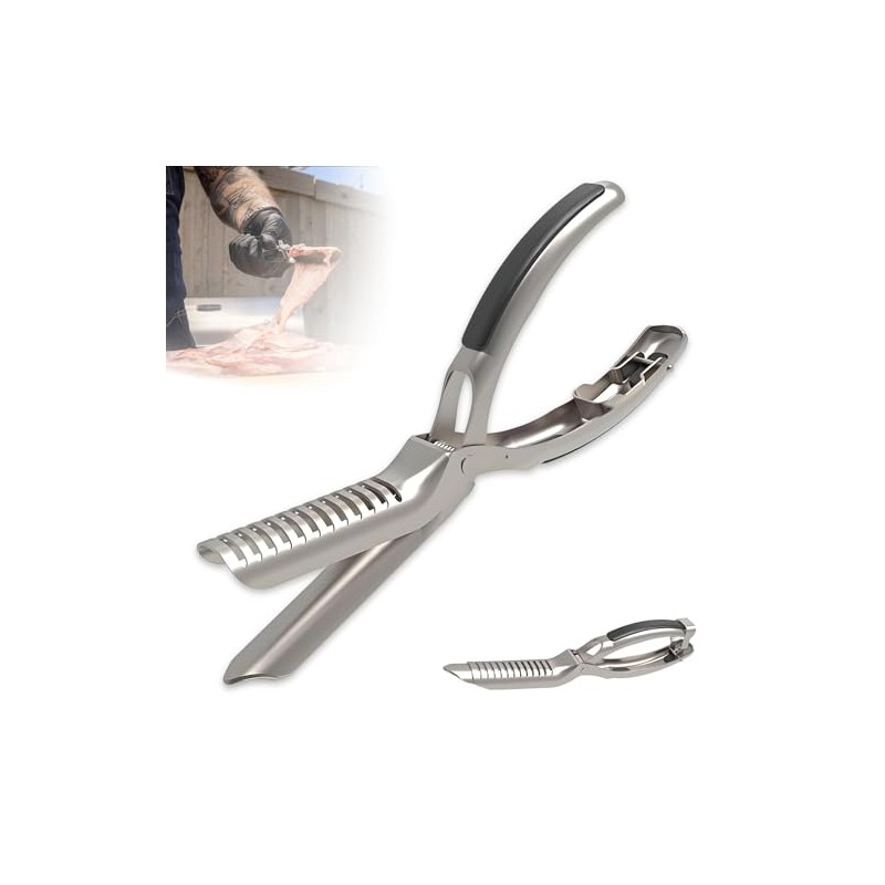Stainless Steel Rib Membrane Removal Tool - BBQ Rib Skinner