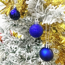 24 Pieces 30 mm Christmas Balls Decoration Shatterproof Christmas Tree Baubles Mini Christmas Hanging Ball for Christmas Tree Holiday Wedding Party Decoration, Orange