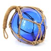Fischer Ball - Glass & Cordage / Sisal - Blue