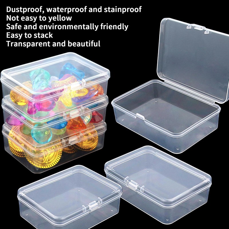 Pack of 15 Storage Boxes with Lid, Small 9.8 x