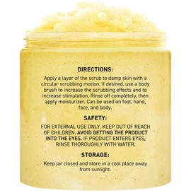 Brooklyn Botany Sweet Orange - Exfoliante corporal hidratante y exfoliante para el cuerpo, cara, manos, pies, combate las estrías, líneas finas, arrugas, gran regalo para mujeres y hombres, 10 onzas