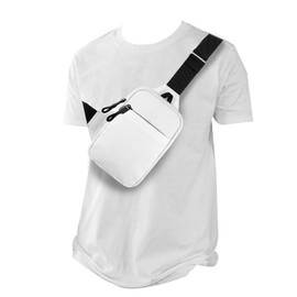 Men's Chest Bag, Lightweight Sling Chest Crossbody Bag, Waterproof Shoulder Backpack, Shoulder Bag, Cross Bag for Men/Women, Travel, Hiking, Cycling, Running, White, S