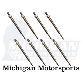 Michigan Motorsports Glow Plugs 6.6L DURAMAX LB7 2001-2005 Diesel Fast Start Set of 8 Chevy GMC 2500