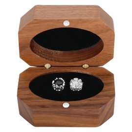 CNLZEC Black and Silver Earrings Asymmetric Black Crystal & Diamond Studs Individualistic Style for Party Wedding Premium Octagonal Wooden Gift Box