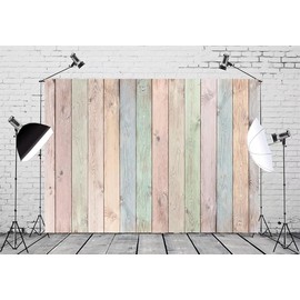 BELECO 10x6.5ft Fabric Wood Backdrop Pastel Colored Wood Planks Texture Phtography Backdrop for Birthday Party Baby Shower Boy Girl Product Photoshoot Pets Photo Background Props