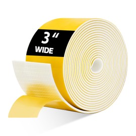 DEMEDO Pipe Insulation Tape, Pipe Wrap Insulation Foam Tape Self Adhesive, Outdoor Water Pipe Insulation Roll for HVAC, AC Line Insulation, 3 inch x 16.5 FT Heat Tape for Water Pipe, Black