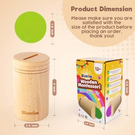 Montessori Toys for 1-3 Year Old: Wooden Learning Color Sorting Toys for Toddlers Age 1 2 3, Developmental Fine Motor Sensory Toys, 12-18 Months Busy Board Matching Games Baby Boys Girls Gifts