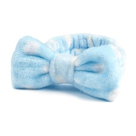 scicent Head Bands Adult Women Spa Bowknot Hair Bands Coral Fleece Makeup Headband Elastic Head Wrap for Washing Face Shower Yoga Sports Skincare - 02420