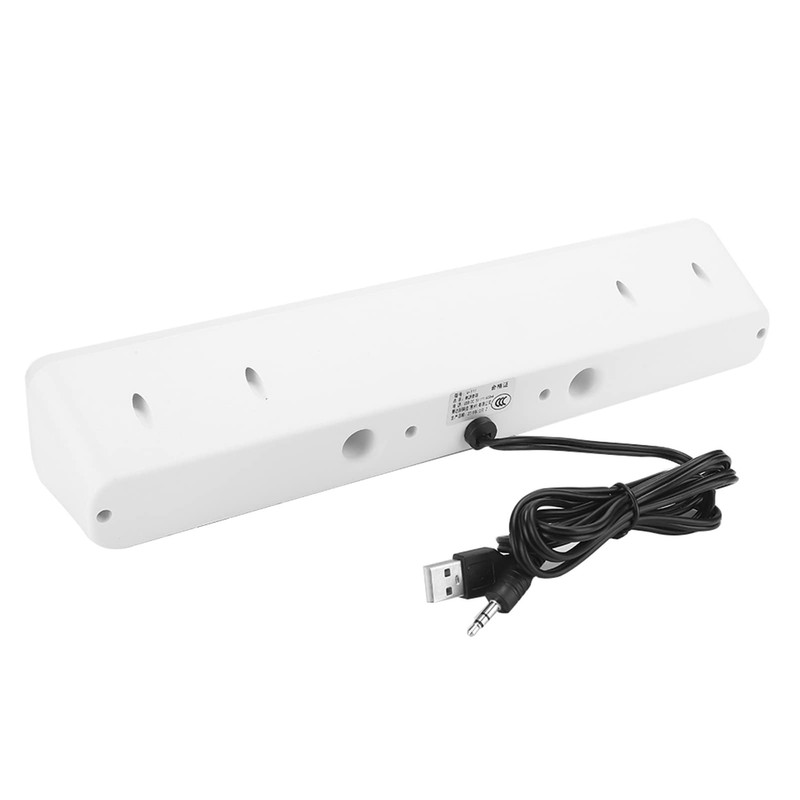 ASHATA Bass Speaker, Subwoofer Soundbar, for Computer Laptop (White)