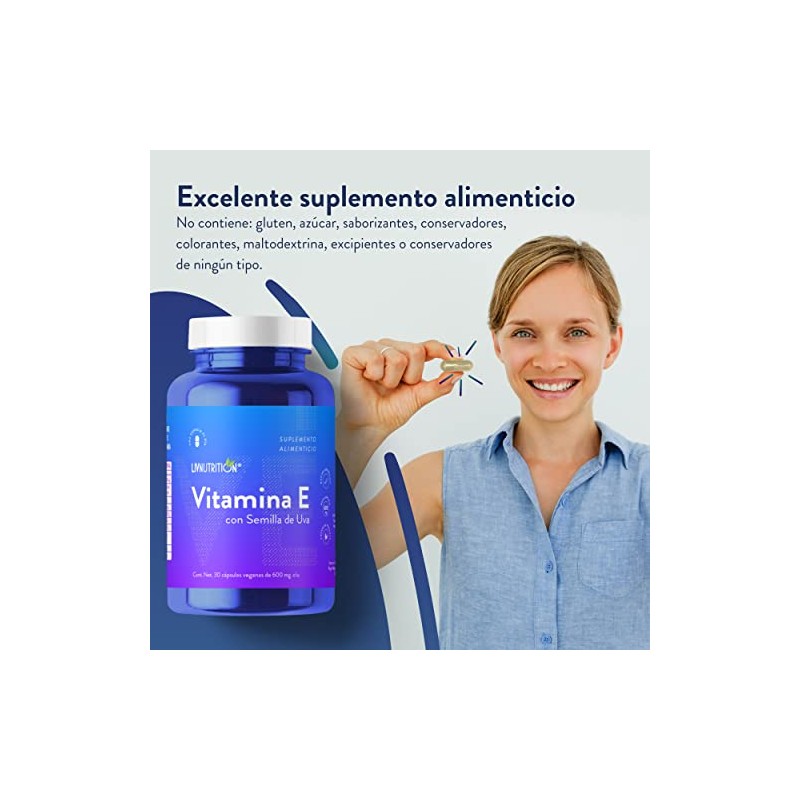 LIV NUTRITION | Vitamina E 600 Mg Con Semilla De