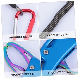 SUPVOX Fish Control Device Exhaust Hood Replacement Fish Gripper Fish Clamp Clear Playing Card Fishing Enthusiasts Fishing Plier Fishing Lip Grip Spider Web Bat Wings Stainless Steel Blue