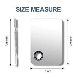 1 Set Makeup Mixing Palette Square Perforated Makeup Tray with Stainless Steel Scraper