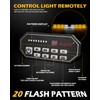HLauto 604N Emergency Dash Strobe Lights w/Controller: 2x16.8 inch Amber