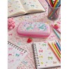 Gxdamxz Pencil Case Girls 3D Pencil Case Lock Unicorn Children