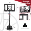 Costway Outdoor Basketball Hoop Stand Portable Height Adjustable With Backboard