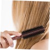 IWOWHERO 2pcs Natural Bristles Hair Brush Round Combs for Women